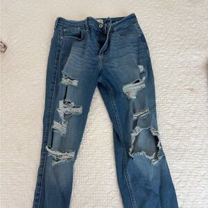 Hollister Medium Wash High Rise Curvy Super Skinny Jeans